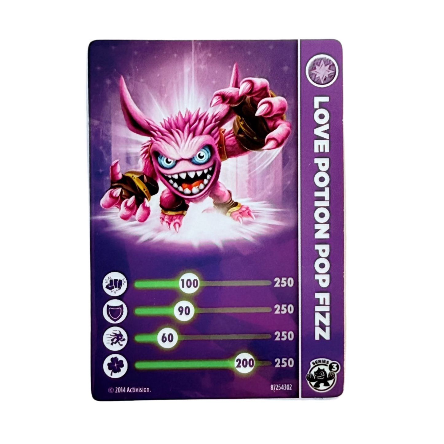 Pop Fizz (Love Potion) (Stat Card) - Nick Nack's Full Frontal Attack
