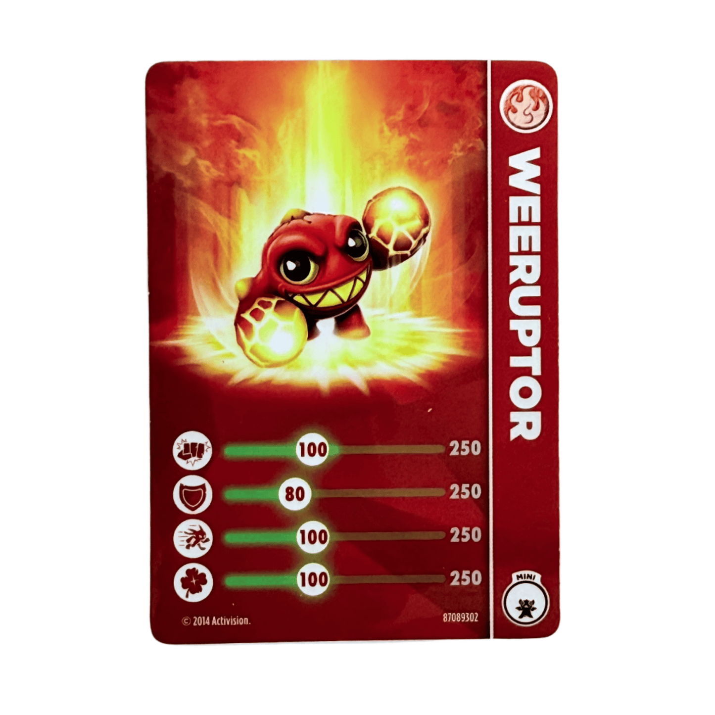 Weeruptor (Mini) (Stat Card) - Nick Nack's Full Frontal Attack
