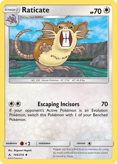 Raticate (SM - Unbroken Bonds) Near Mint - Nick Nack's Full Frontal Attack