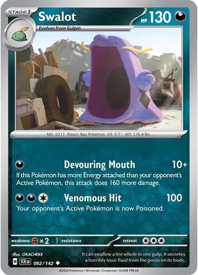 Swalot (SV07: Stellar Crown) Near Mint Reverse Holofoil - Nick Nack's Full Frontal Attack