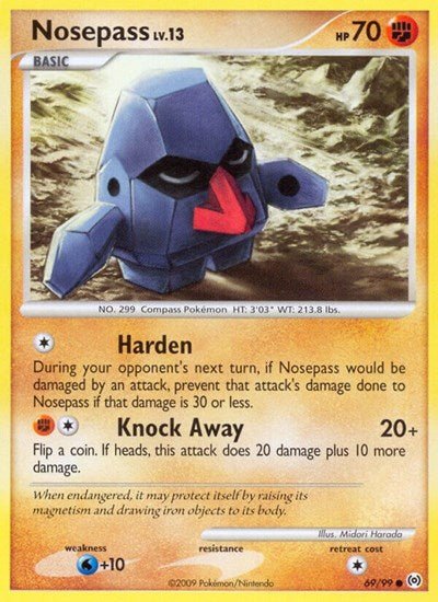 Nosepass (Arceus) Medium Play Reverse Holofoil - Nick Nack's Full Frontal Attack