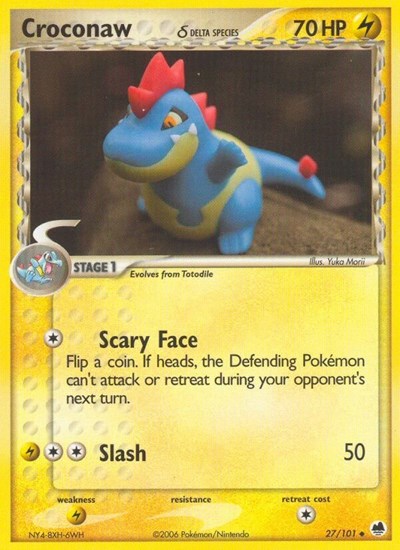 Croconaw (Delta Species) (Dragon Frontiers) Light Play