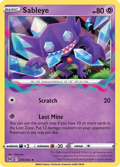 Sableye (SWSH11: Lost Origin) Near Mint Holofoil