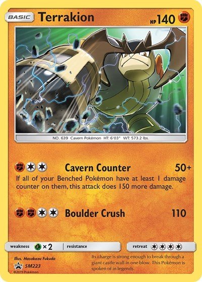 Terrakion - SM223 (SM Promos) Near Mint Holofoil - Nick Nack's Full Frontal Attack