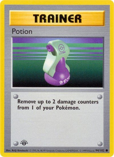 Potion (Base Set (Shadowless)) Light Play Unlimited - Nick Nack's Full Frontal Attack