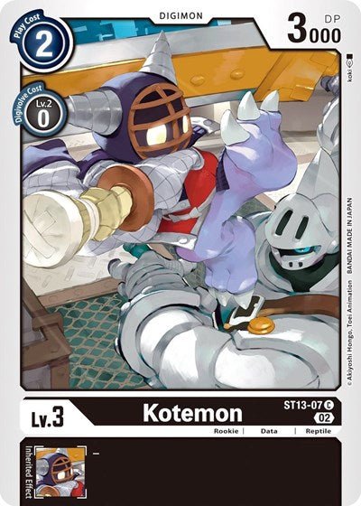 Kotemon (Starter Deck 13: Ragnaloardmon) Near Mint - Nick Nack's Full Frontal Attack