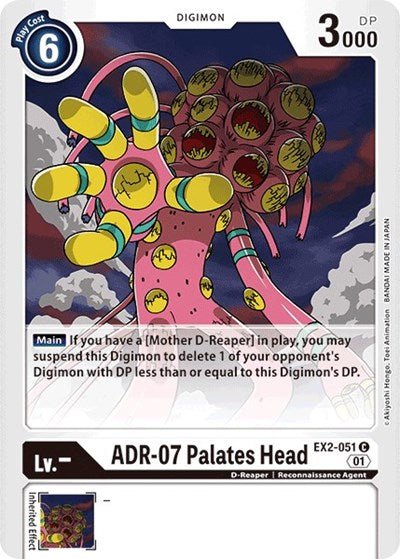 ADR - 07 Palates Head (Digital Hazard) Near Mint - Nick Nack's Full Frontal Attack