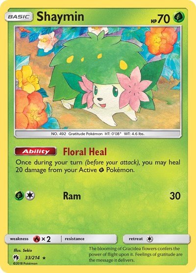 Shaymin (SM - Lost Thunder) Near Mint Reverse Holofoil - Nick Nack's Full Frontal Attack