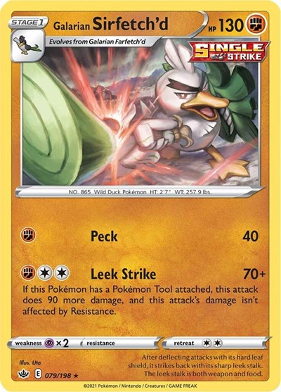 Galarian Sirfetch'd (SWSH06: Chilling Reign) Light Play Reverse Holofoil