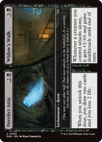 Derelict Attic / Widow's Walk (Duskmourn: House of Horror) Near Mint - Nick Nack's Full Frontal Attack