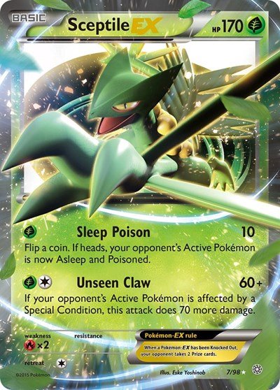 Sceptile EX (XY - Ancient Origins) Medium Play Holofoil - Nick Nack's Full Frontal Attack