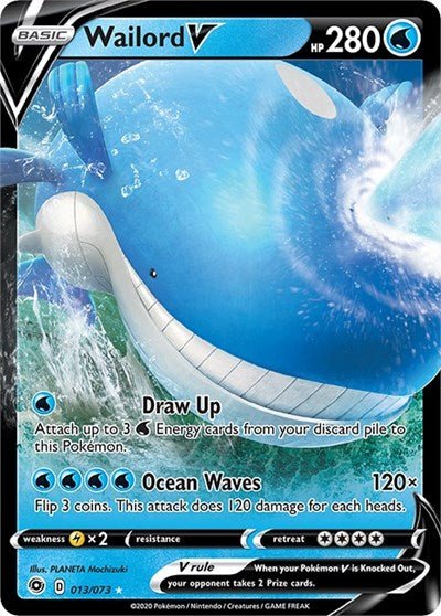 Wailord V (Champion's Path) Near Mint Holofoil - Nick Nack's Full Frontal Attack