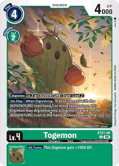 Togemon (Starter Deck 21: Hero of Hope) Near Mint - Nick Nack's Full Frontal Attack