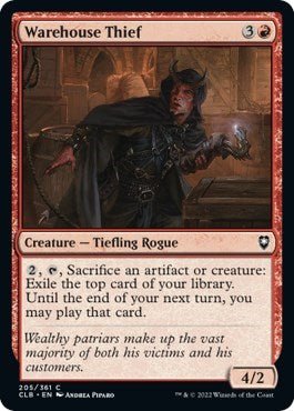 Warehouse Thief (Commander Legends: Battle for Baldur's Gate) Near Mint - Nick Nack's Full Frontal Attack
