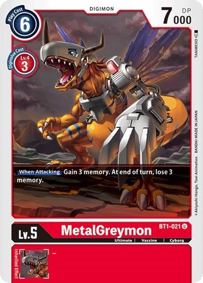 MetalGreymon BT1-021 (Release Special Booster) Near Mint - Nick Nack's Full Frontal Attack