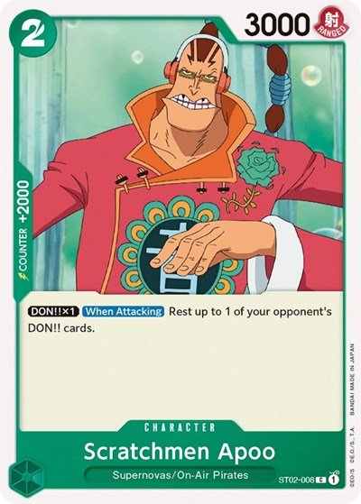 Scratchmen Apoo (Starter Deck 2: Worst Generation) Near Mint - Nick Nack's Full Frontal Attack