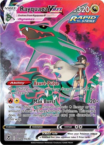 Rayquaza VMAX (SWSH12: Silver Tempest Trainer Gallery) Near Mint Holofoil - Nick Nack's Full Frontal Attack