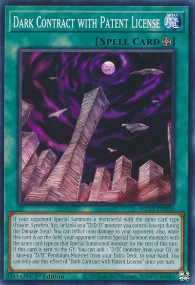 Dark Contract with Patent License (25th Anniversary Tin: Dueling Heroes Mega Pack) Light Play 1st Edition