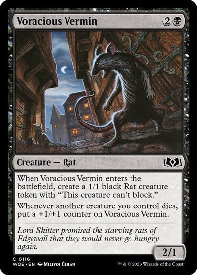 Voracious Vermin (Wilds of Eldraine) Near Mint - Nick Nack's Full Frontal Attack