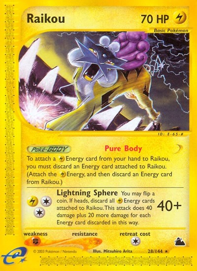 Raikou (Skyridge) Light Play