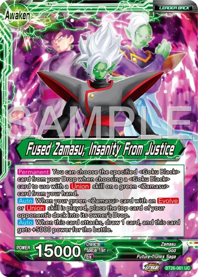 Zamasu // Fused Zamasu, Insanity From Justice (Ultimate Advent) Near Mint - Nick Nack's Full Frontal Attack