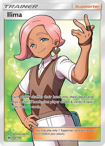 Ilima (Full Art) (SM Base Set) Near Mint Holofoil - Nick Nack's Full Frontal Attack