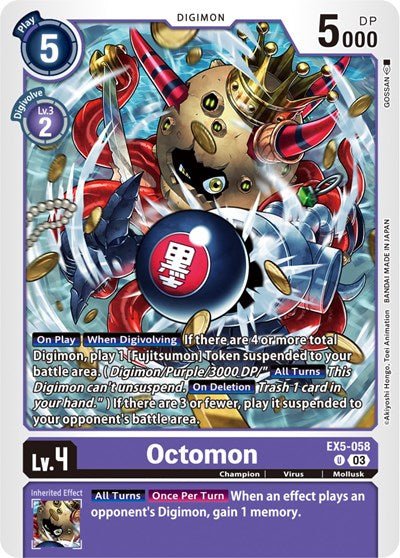 Octomon (Animal Colosseum) Near Mint - Nick Nack's Full Frontal Attack