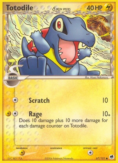 Totodile (Delta Species) (Dragon Frontiers) Light Play