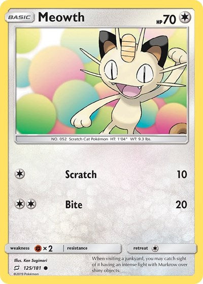 Meowth (SM - Team Up) Near Mint