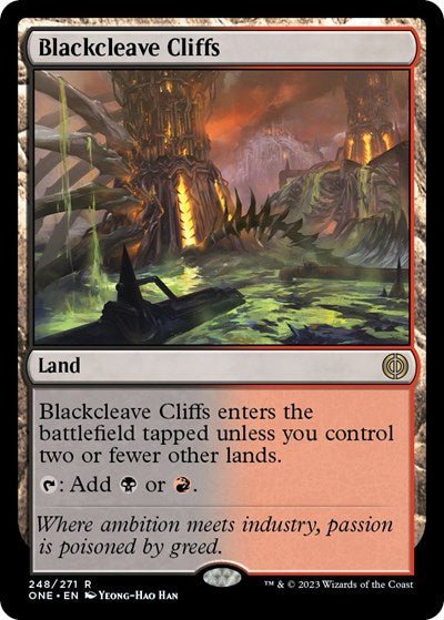 Blackcleave Cliffs (Phyrexia: All Will Be One) Near Mint - Nick Nack's Full Frontal Attack