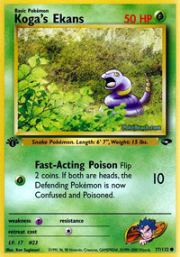 Koga's Ekans (Gym Challenge) Light Play 1st Edition