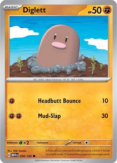 Diglett (Scarlet and Violet: 151) Near Mint