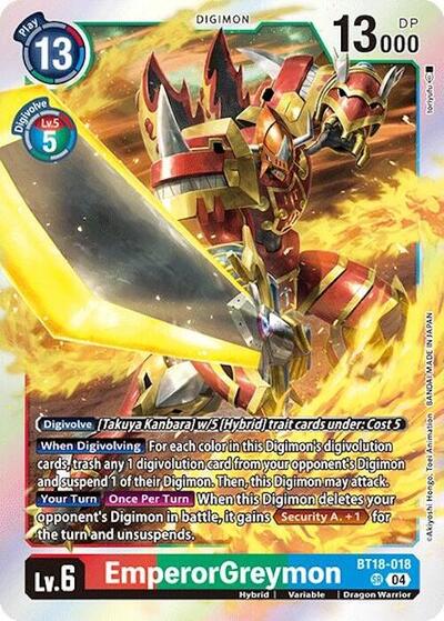 EmperorGreymon (Release Special Booster 2.0) Near Mint Foil