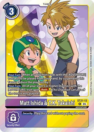 Matt Ishida and T.K. Takaishi (Starter Deck 21: Hero of Hope) Near Mint Foil