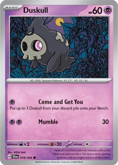 Duskull - 018 (SV: Shrouded Fable) Near Mint Reverse Holofoil - Nick Nack's Full Frontal Attack