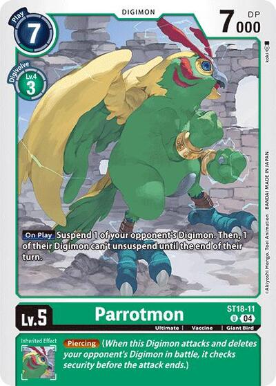 Parrotmon (Starter Deck 18: Guardian Vortex) Near Mint - Nick Nack's Full Frontal Attack