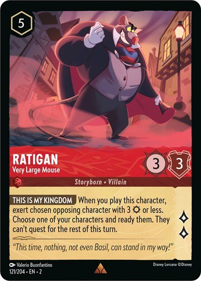 Ratigan - Very Large Mouse (Rise of the Floodborn) Near Mint - Nick Nack's Full Frontal Attack