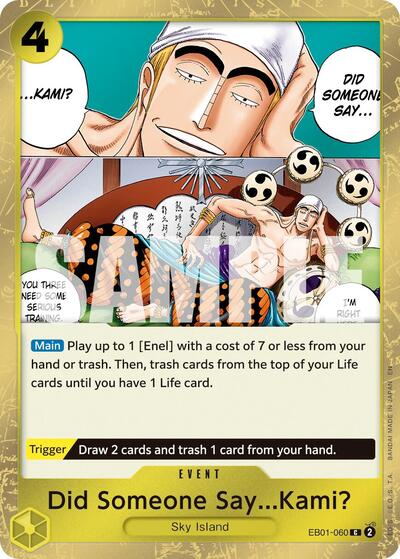 Did Someone Say...Kami? (Pirate Foil) (Premium Booster - The Best - Vol. 2) Near Mint Foil - Nick Nack's Full Frontal Attack