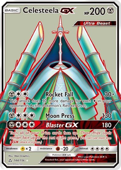Celesteela GX (Full Art) (SM - Ultra Prism) Near Mint Holofoil - Nick Nack's Full Frontal Attack