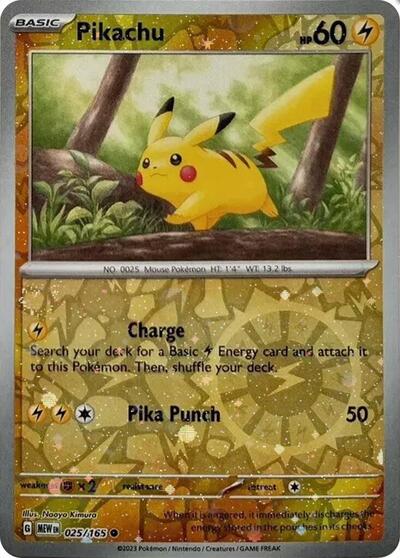 Pikachu - 025/165 (Cosmos Holo) (Costco Exclusive) (Miscellaneous Cards & Products) Near Mint Holofoil - Nick Nack's Full Frontal Attack