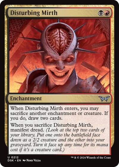 Distrubring Mirth (Duskmourn: House of Horror) Near Mint - Nick Nack's Full Frontal Attack