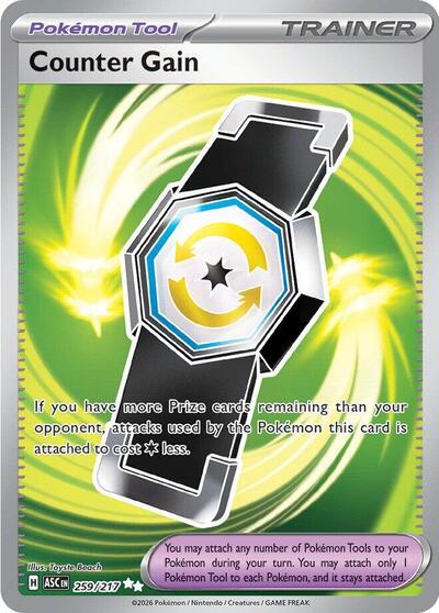 Counter Gain - 259 (ME: Ascended Heroes) Near Mint Holofoil - Nick Nack's Full Frontal Attack
