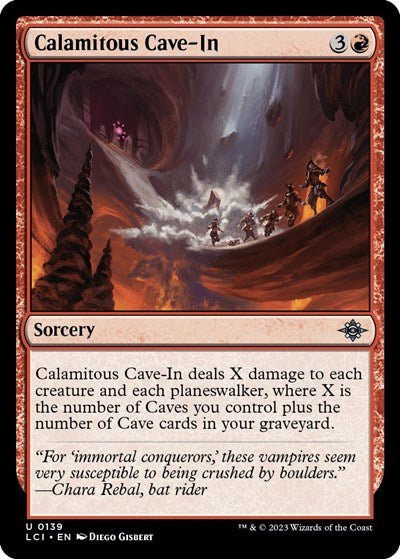 Calamitous Cave-In (The Lost Caverns of Ixalan) Near Mint Foil - Nick Nack's Full Frontal Attack