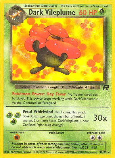 Dark Vileplume (Team Rocket) Light Play Unlimited - Nick Nack's Full Frontal Attack