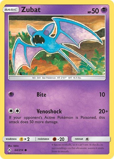 Zubat (SM - Unbroken Bonds) Near Mint - Nick Nack's Full Frontal Attack