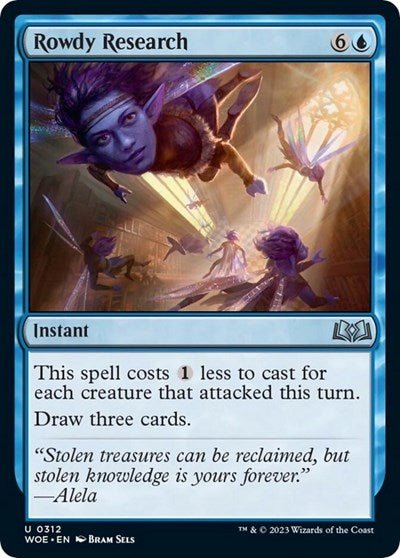 Rowdy Research (Wilds of Eldraine) Near Mint - Nick Nack's Full Frontal Attack