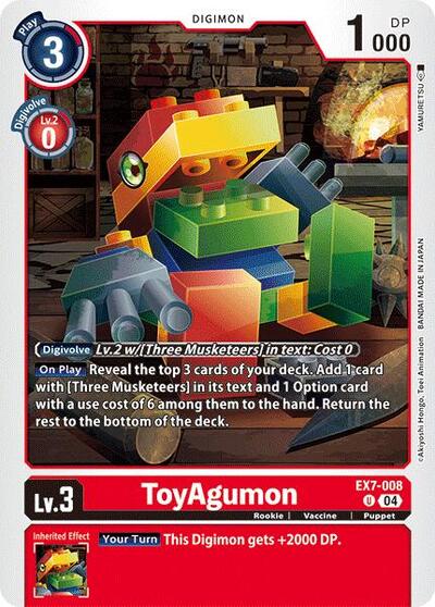 ToyAgumon EX7 - 008 (Digimon LIBERATOR) Near Mint - Nick Nack's Full Frontal Attack