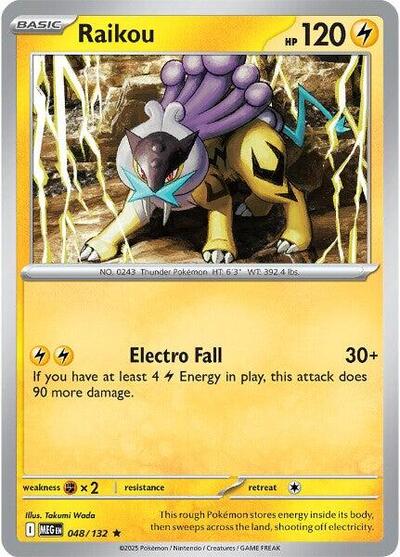 Raikou (ME01: Mega Evolution) Near Mint Reverse Holofoil - Nick Nack's Full Frontal Attack