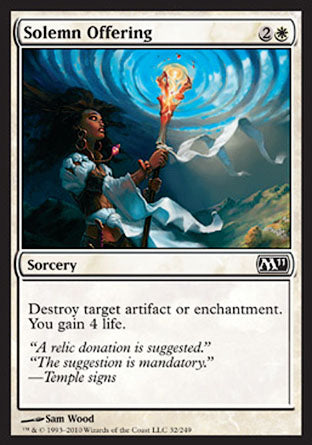 Solemn Offering (Magic 2011 Core Set) Near Mint