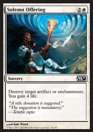 Solemn Offering (Magic 2011 Core Set) Near Mint - Nick Nack's Full Frontal Attack
